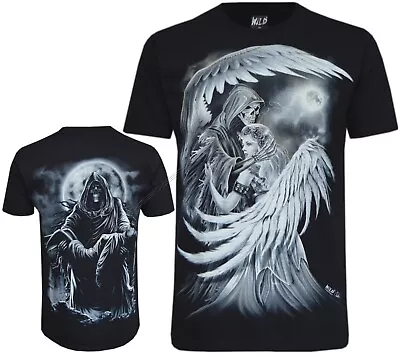 Buy Grim Reaper T-shirt Light Of Angel To Dark Side Moon Woman Glow In Dark By Wild • 14.95£