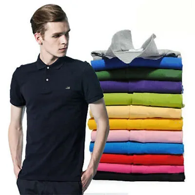 Buy Men's Lacoste2 Mesh Short Sleeve Poloshirt Classic Fit Button-Down T-shirt Tops/ • 21.48£