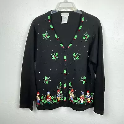 Buy B.P. Design Women's Black Embroidered Christmas Nutcracker Cardigan - Size XL • 14.71£