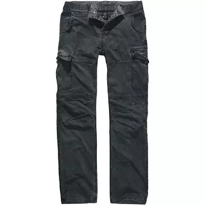 Buy Brandit Rocky Star Mens Heavy Cotton Combat Trousers Cargo Pants Light Black • 75.95£