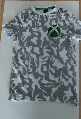 Buy  Boys Xbox White Grey Green T-Shirt Size 10-11 Years Old • 2.50£