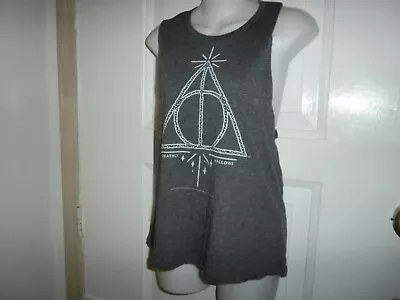 Buy Next Level Apparel Gray Deathly Hallows Triangle Sign Harry Potter Tank Top Sz M • 2.36£