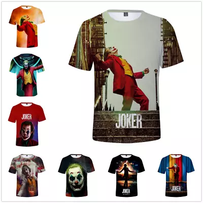 Buy Joker Joaquin Phoenix 3D Unisex Casual T-Shirt Women Men Kids Short Sleeve Tops • 14.99£