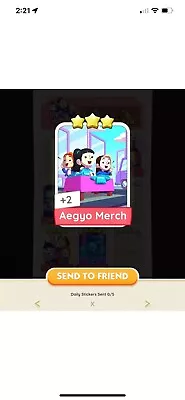 Buy Monopoly Go - Aegyo Merch Sticker / Card - FAST DELIVERY • 1.29£
