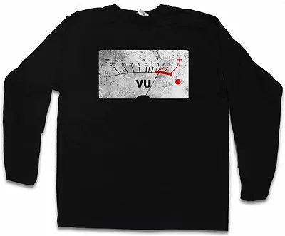 Buy VU VOLUME UNITS METER II LONG SLEEVE T-SHIRT Velvet Decibel Music Bass Retro • 23.99£