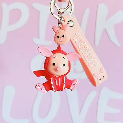 Buy Piglet Hoodie Winnie The Pooh Disney Keychain Keyring Pendant Bag Charm • 4.96£