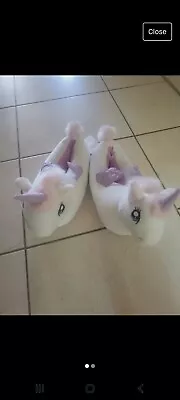 Buy Brand New Unicorn Slippers Size 5-6 • 4£