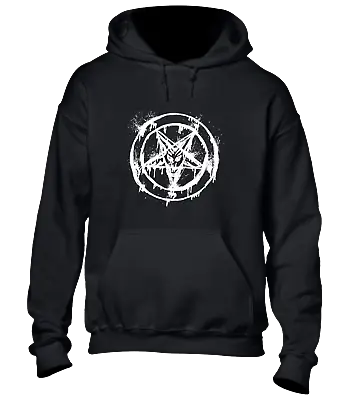 Buy Dripping Pentagram Hoody Hoodie Devil Demon Design Oiuja Board Rock Metal Top • 21.99£