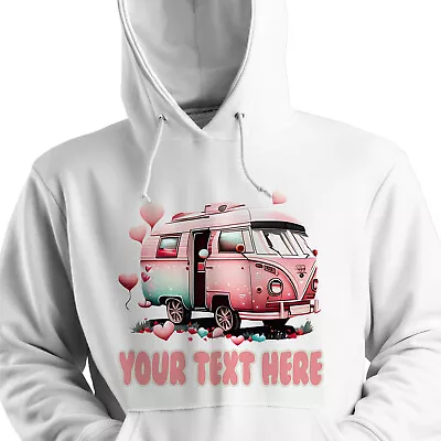 Buy Custom Pink Camper Van Mug Bear Travel Cushion T Shirt Sign Hoodie - Valentines • 19.99£