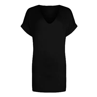 Buy New Oversized V Neck PJ Top T Shirt Dress Baggy Soft Material Night Wear Comfi • 8.99£