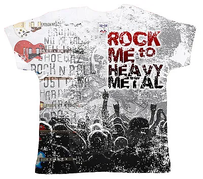Buy DF Baby T-Shirt All Over Print  Rock Me To Heavy Metal  Rock Music Band Guitar • 12.99£