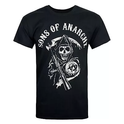 Buy Sons Of Anarchy Official Mens Reaper Mens T-Shirt NS4499 • 14.15£