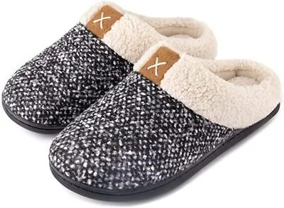 Buy Womens Ladies Slippers Slip On Comfy Cozy Mules Memory Foam Lined House Shoes UK • 11.99£