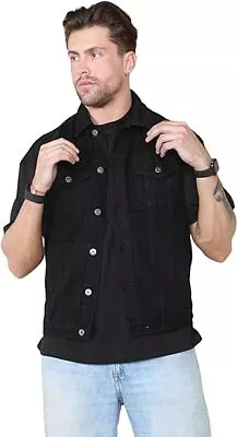 Buy Men's Sleeveless Denim Gilet Jacket Slim Fit Waistcoats Jeans Retro Biker Vest • 23.99£
