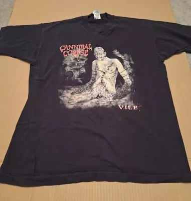 Buy #09 Vintage CANNIBAL CORPSE Vile Tour 1996/7 Shirt Cannabis Corpse Dethklok • 235.69£