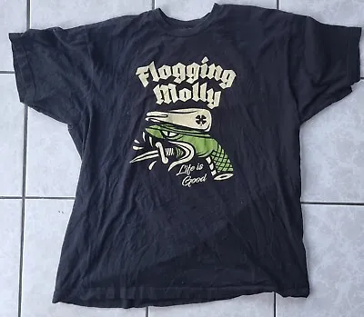 Buy Flogging Molly 2017 Spring Tour Mens Shirt SIze XL Black Graphic Print • 15.49£