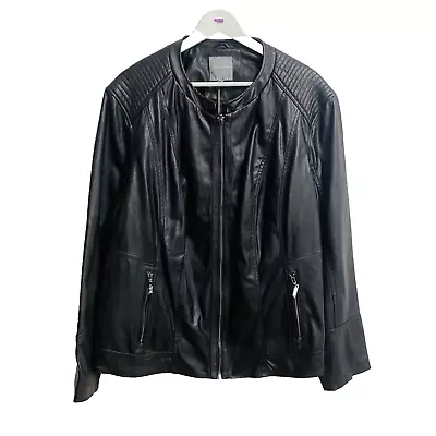 Buy Women’s Principles Faux Leather Jacket Size 26 Biker Vegan BNWT • 27.99£
