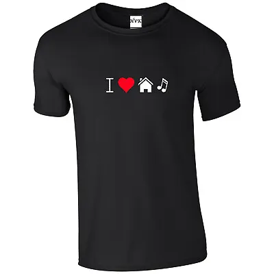 Buy House Music I Love House   Premium Printed T Shirt • 11.99£