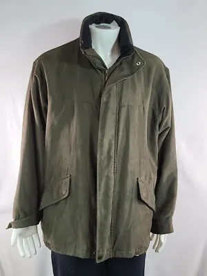 Buy Van Heusen Dark Green Gents Coat Jacket Size XL Hooded Winter Polyester • 17.50£