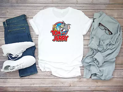 Buy Tom And Jerry Character Funny T Shirts Short Sleeve White Men's T Shirt K834 • 9.92£