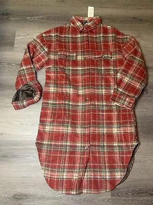 Buy NWT Simplee Women’s Plaid Flannel Jacket Shirt Oversized Long Line Size M • 3.95£