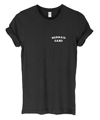 Buy Mermaid Gang Breast Print Mens Womans Funny Unisex Pocket Print T-Shirt • 11.99£