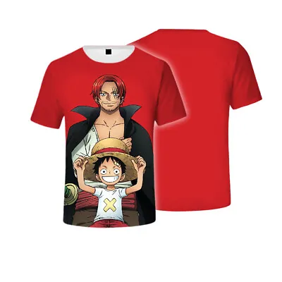 Buy Adults/Kids Unisex One Piece Luffy Anime Manga Graphic T-Shirts Printed • 19.18£