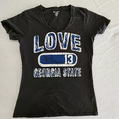 Buy Champion Authentic Heritage Love Georgia State Black T-Shirt Women's L • 7.94£