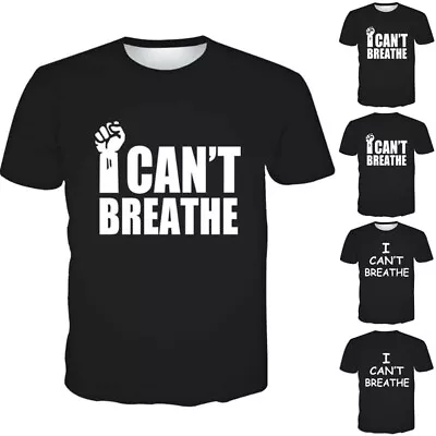Buy Breathe I Can't Men/Women T-Shirt 3D Printed Tshirt Casual Short Tee Sleeve Tops • 8.65£