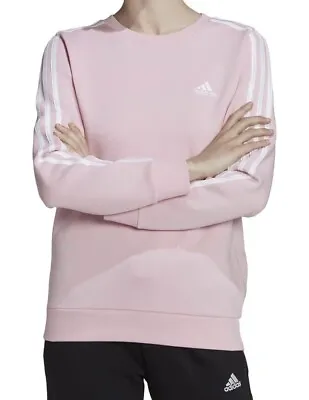 Buy Adidas True Pink 3 Stripe Sweater Women’s Medium • 28.34£