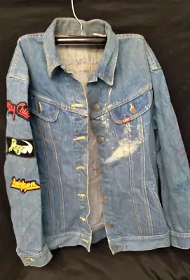 Buy Ms Lee Rock Band Patches Jean Jacket Size 9/10 Aerosmith Guns N Roses Ac Dc • 31.61£