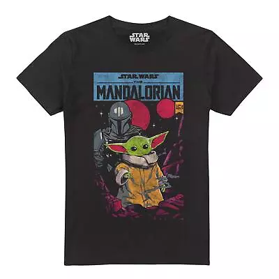 Buy Star Wars Mandalorian Mens T-shirt Baby Yoda Grogu Comics Top Tee S-2XL Official • 13.99£