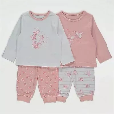 Buy Disney Dumbo Marie Dalmatian Girls 2-Pack Pink Pyjamas. 3-12 Months.  BNWT • 13.99£