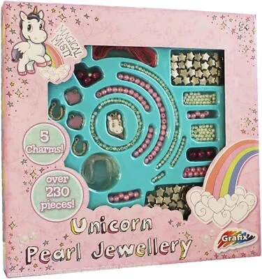 Buy Unicorn Jewellery Design Set Girls Make Create Your Own Pearl Bead Necklace Kit • 12.99£