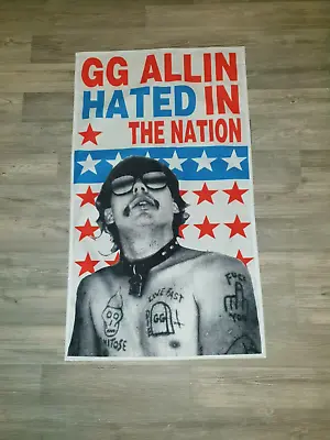 Buy GG Allin Flag Flagge Poster Tiny Tim Merle Allin Anal Cunt Mob 47 • 21.63£