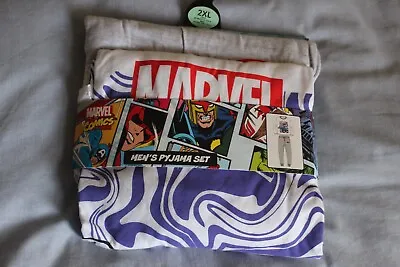 Buy New Male 2 X XL Marvel Pyjama Set 2 Piece Primark Fun Gift Bargain Men UK Size • 19.99£