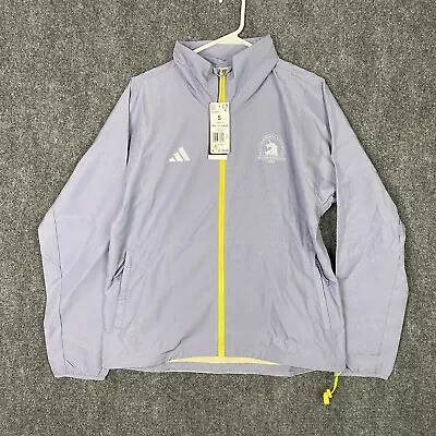 Buy Adidas 2023 Boston Marathon Womens Small S Windbreaker Jacket HY0267 Grey - New • 56.82£