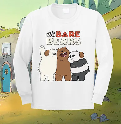 Buy We Bare Bears HUGS Custom T-shirt Personalize LONG SLEEVE Birthday Ice Griz • 9.86£