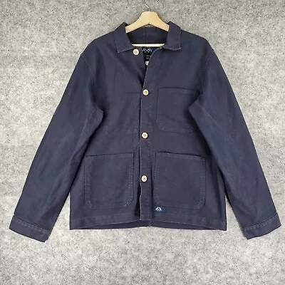 Buy Bleu De Paname Chore Jacket Mens Large Blue French Utility Workwear Overshirt • 49.99£