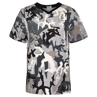 Buy Kids Basic T Shirt V Crew Neck Casual Everyday Fashion Boys Girls Age 2-13 • 5.99£