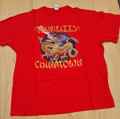 Buy Thin Lizzy Chinatown T-Shirt Red Jim Fitzpatrick Art Size 2XL • 25£