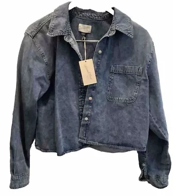 Buy Brand New Sz L Universal Threads Short Cute Blue Jean Jacket Pocket Yoked Back • 8.85£
