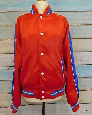 Buy Vintage Mohawk Varsity Baseball Sport Jacket Red Satin Size L Chest 46 Blogger • 4.95£
