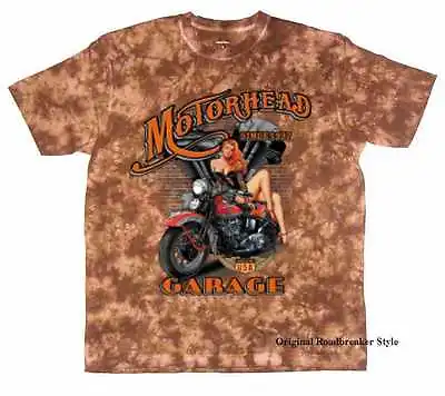 Buy T Shirt Batik Braun Vintage Biker Chopper&old School Motif Model Motörhead • 18.07£