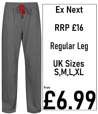 Buy Mens Pyjama Bottoms Ex Uk Store Dark Grey Marl Soft Pj Sleep Lounge Pants New • 7.99£