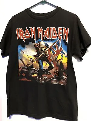 Buy Iron Maiden The Trooper T-Shirt Size M No Tags On Shirt Rare E Over British Flag • 52.84£