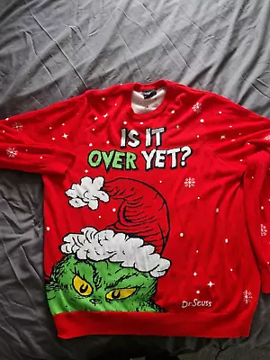 Buy Official The Grinch Movie Christmas Knitted Jumper Size XXL. Worn Once.  • 1.99£