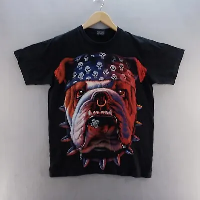 Buy Heavy Metal T Shirt Medium Black Graphic Print Bulldog Short Sleeve Cotton Mens • 17.14£