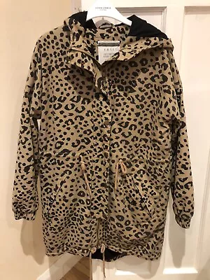 Buy Cotton On Ladies Jacket/ Coat Hooded Brown Animal Print Size 8-10 • 2.50£