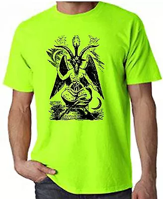 Buy GOAT OF MENDES NEON T-SHIRT - Pagan Druid Wicca Witchcraft Satanic - FREE P&P • 14.95£
